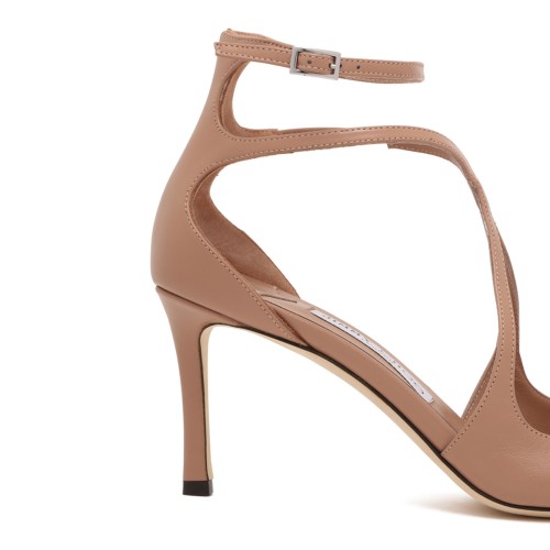 Beige Leather Azia 75 Sandals