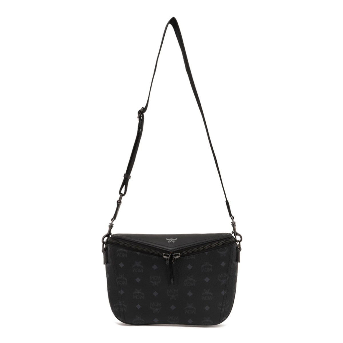 Black Diamond Bum Bag In Printed Canvas