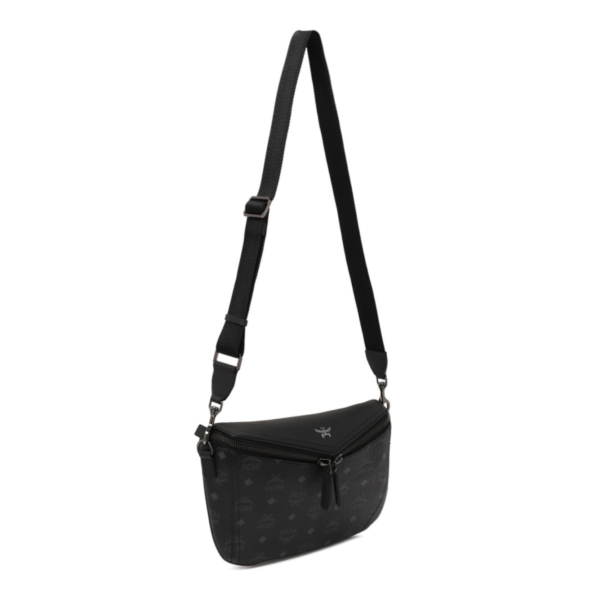 Black Diamond Bum Bag In Printed Canvas