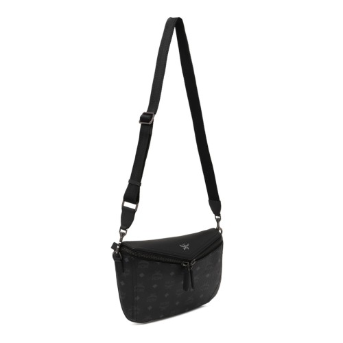Black Diamond Bum Bag In Printed Canvas