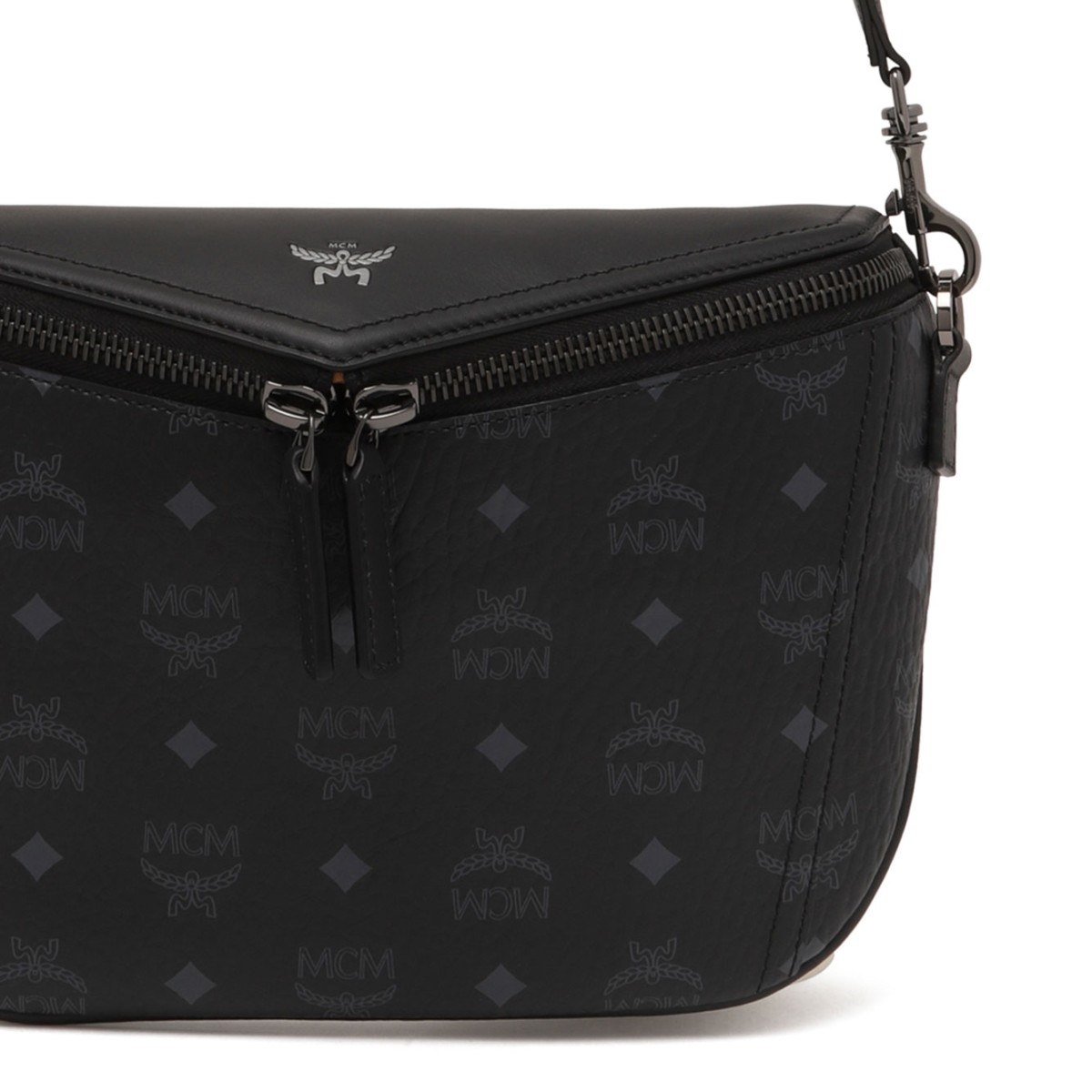 Black Diamond Bum Bag In Printed Canvas