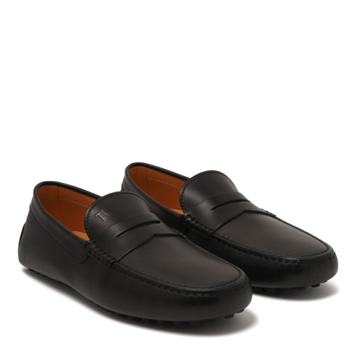 Black Gommino Loafers In Leather