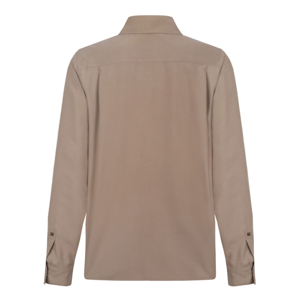 Brown Silk Canvas Shirt