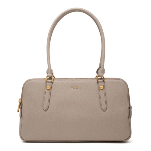 Linen Giulia Boston M Bag