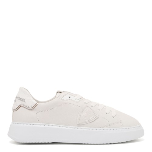 Ivory Low-Top Sneakers In Leather