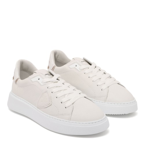 Ivory Low-Top Sneakers In Leather 2
