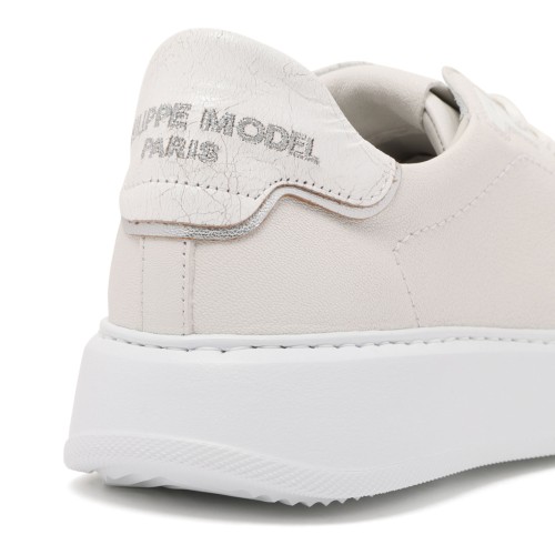 Ivory Low-Top Sneakers In Leather