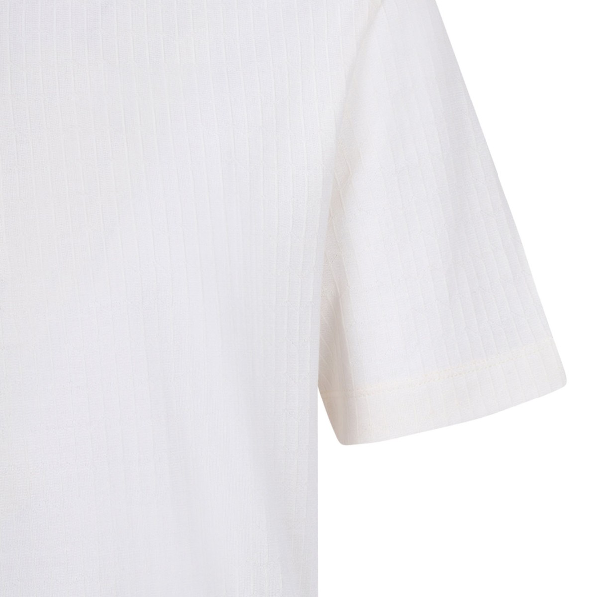 Natural Zip-Neck Polo Shirt In Cotton And Silk