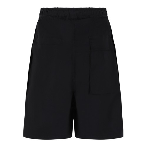 Black Drawstring Shorts In Cotton Blend 2