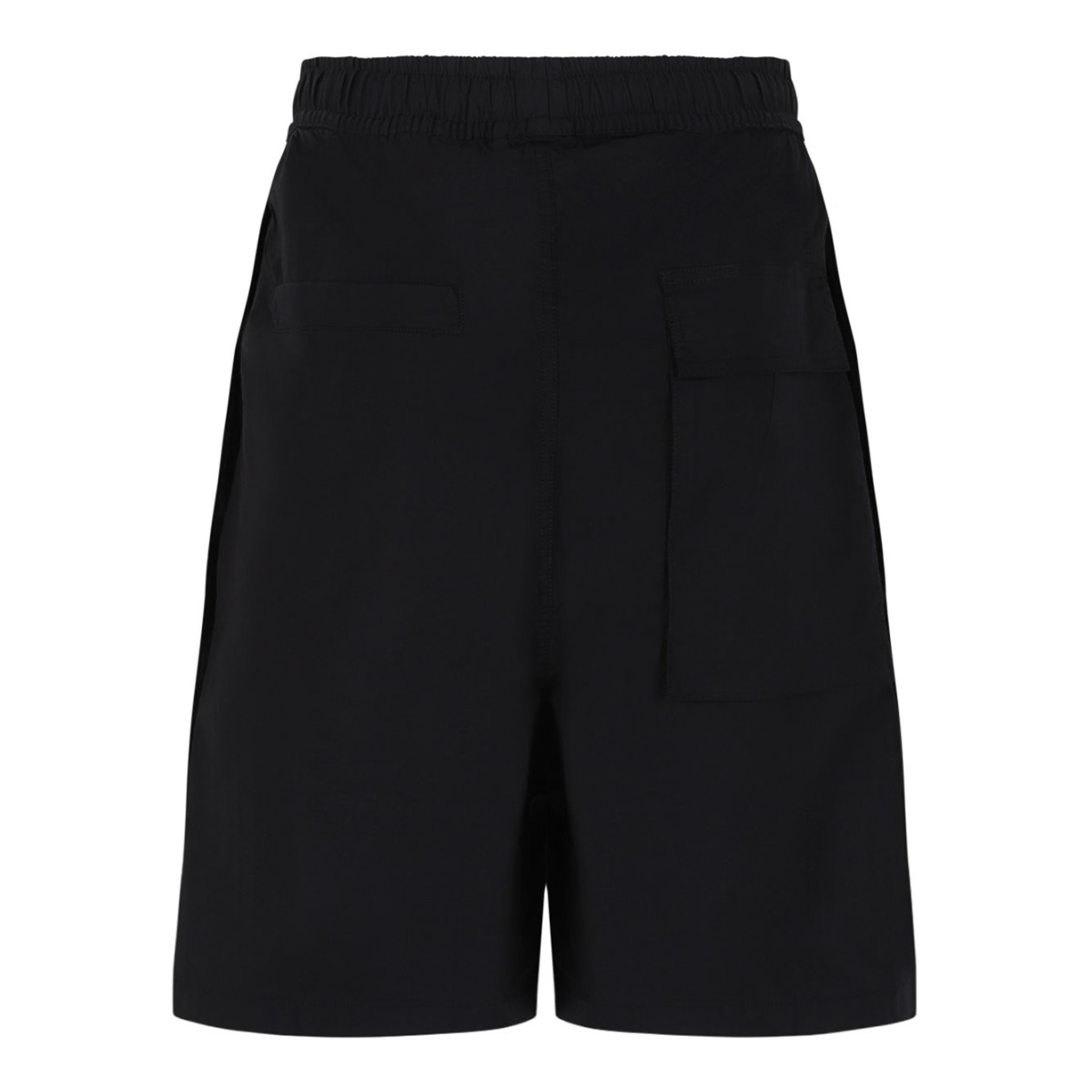 Black Drawstring Shorts In Cotton Blend