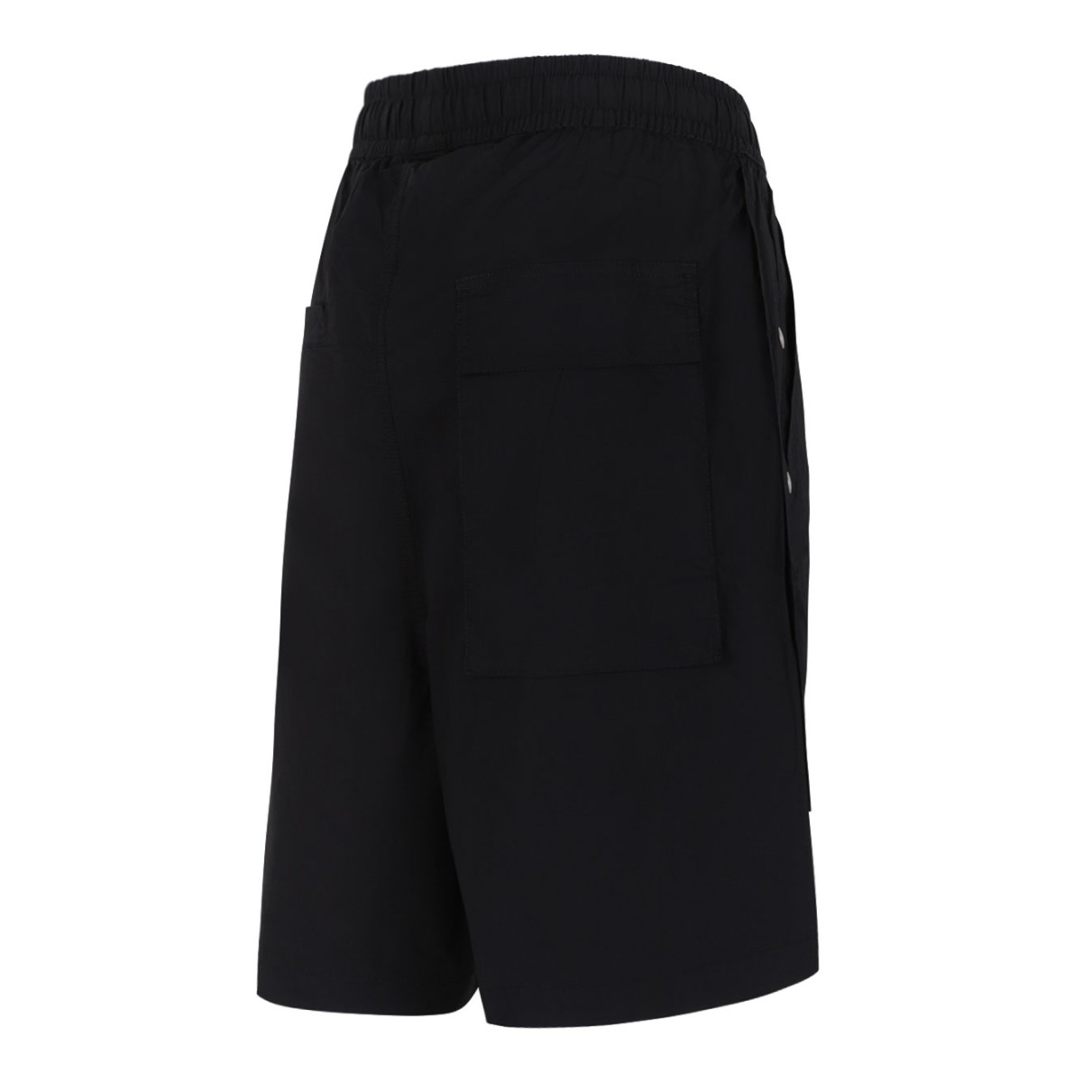 Black Drawstring Shorts In Cotton Blend