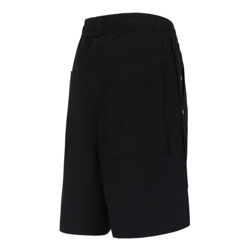 Black Drawstring Shorts In Cotton Blend