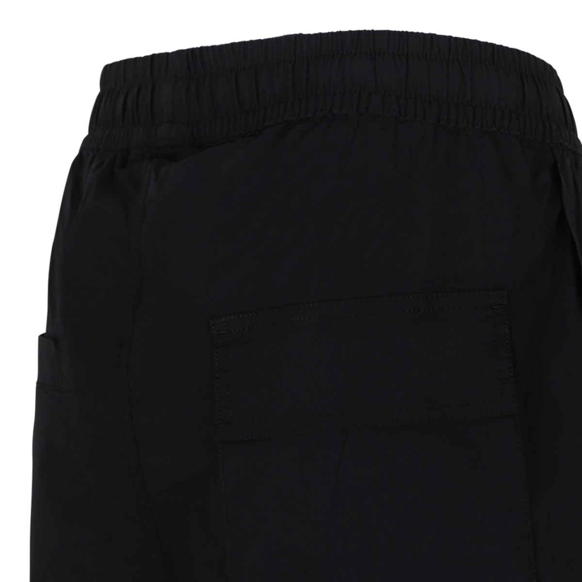 Black Drawstring Shorts In Cotton Blend