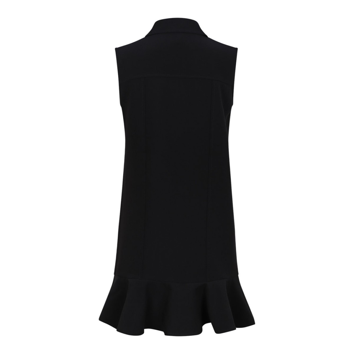 Black Twill Suiting Mini Dress