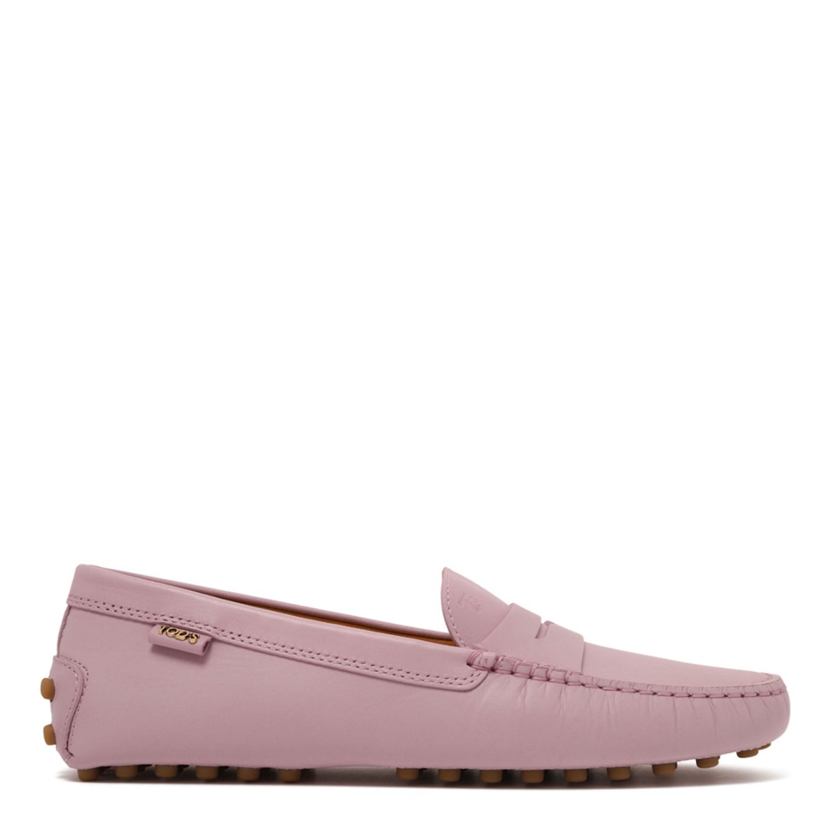 Light Pink Logo Detail Driving Loafers