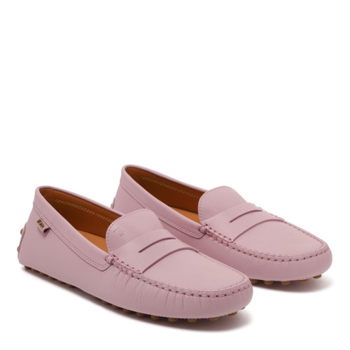 Light Pink Logo Detail Driving Loafers 2