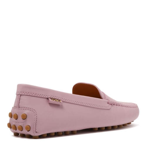 Light Pink Logo Detail Driving Loafers