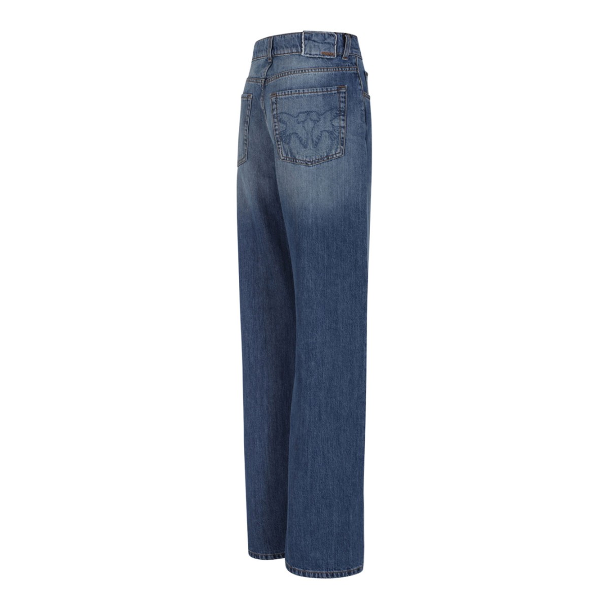 Blue Wide-Leg Jeans In Denim