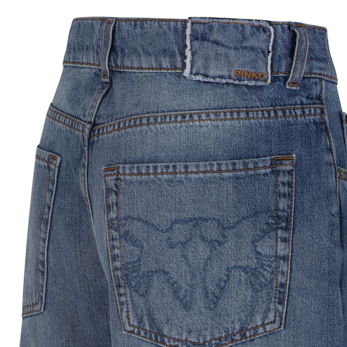 Blue Wide-Leg Jeans In Denim