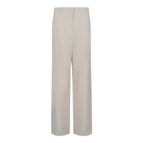 Ecru Neonda Dress Trousers In Flowing Crepe