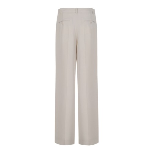 Ecru Neonda Dress Trousers In Flowing Crepe