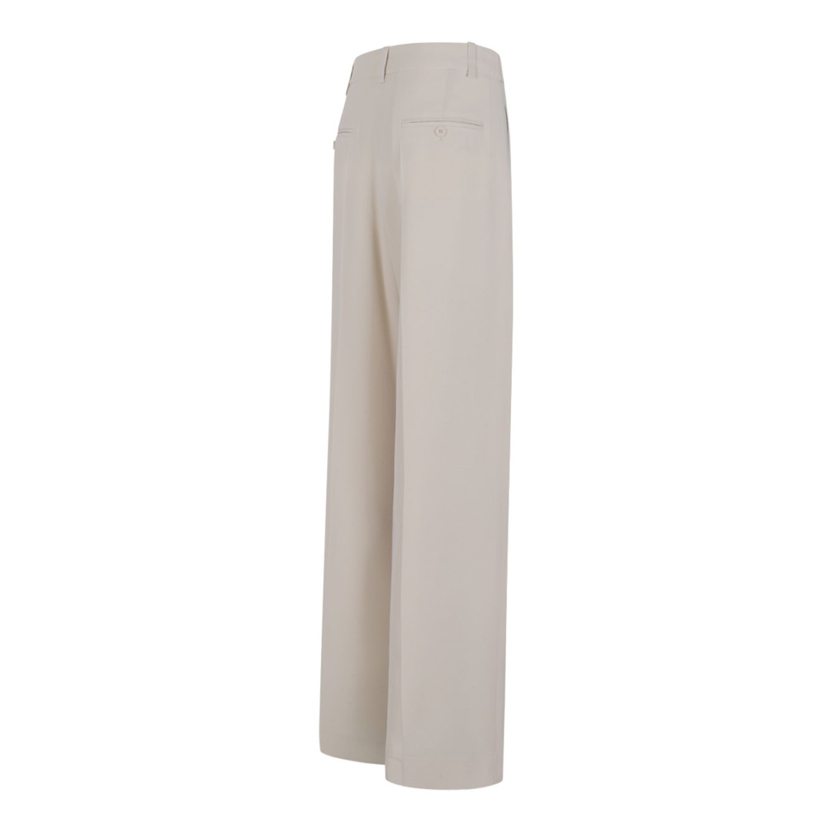 Ecru Neonda Dress Trousers In Flowing Crepe