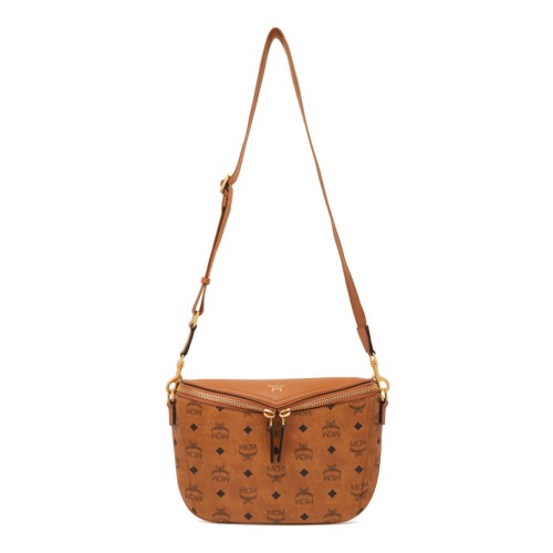Cognac Diamond Bum Bag In Printed Canvas