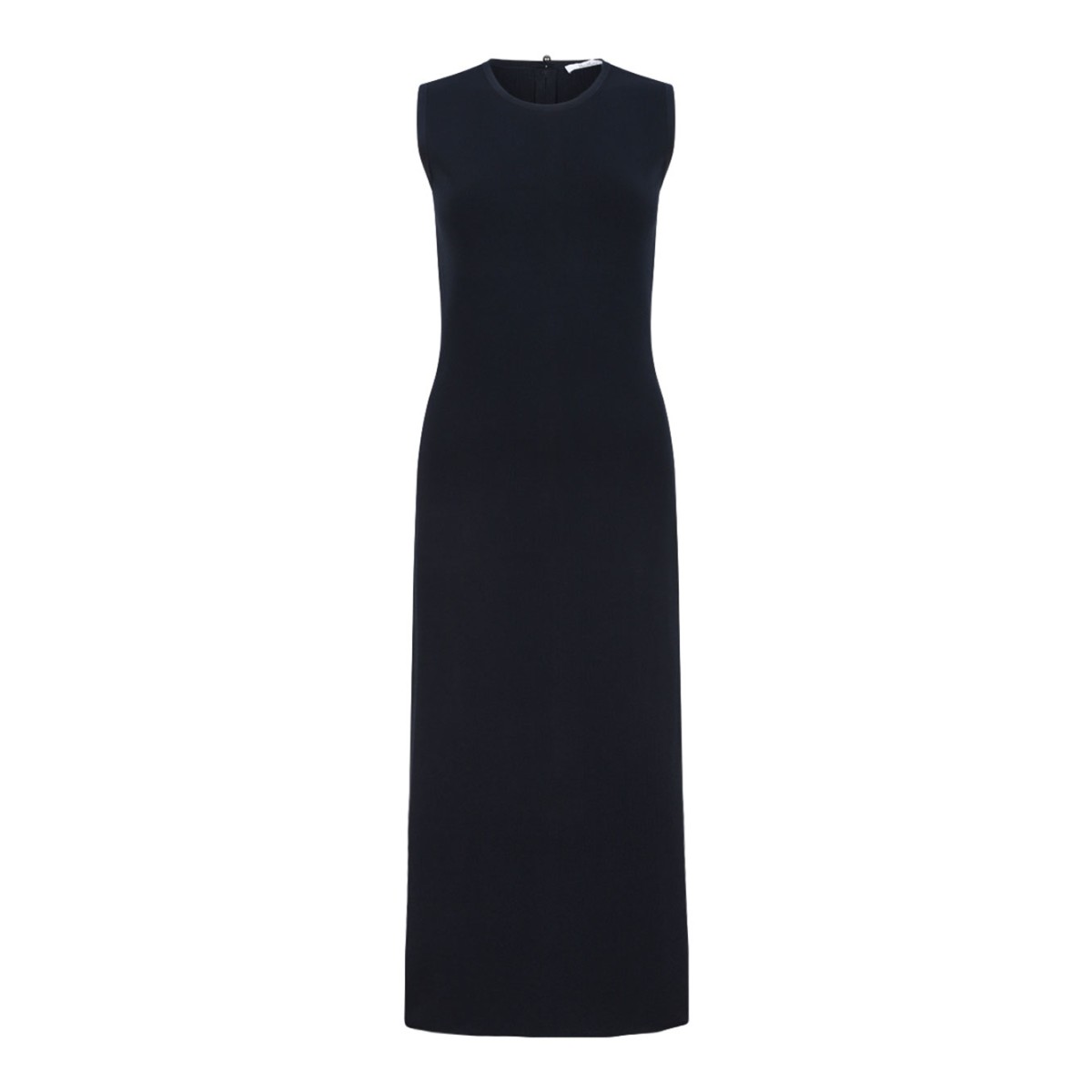 Navy Blue Long Sleeveless Dress