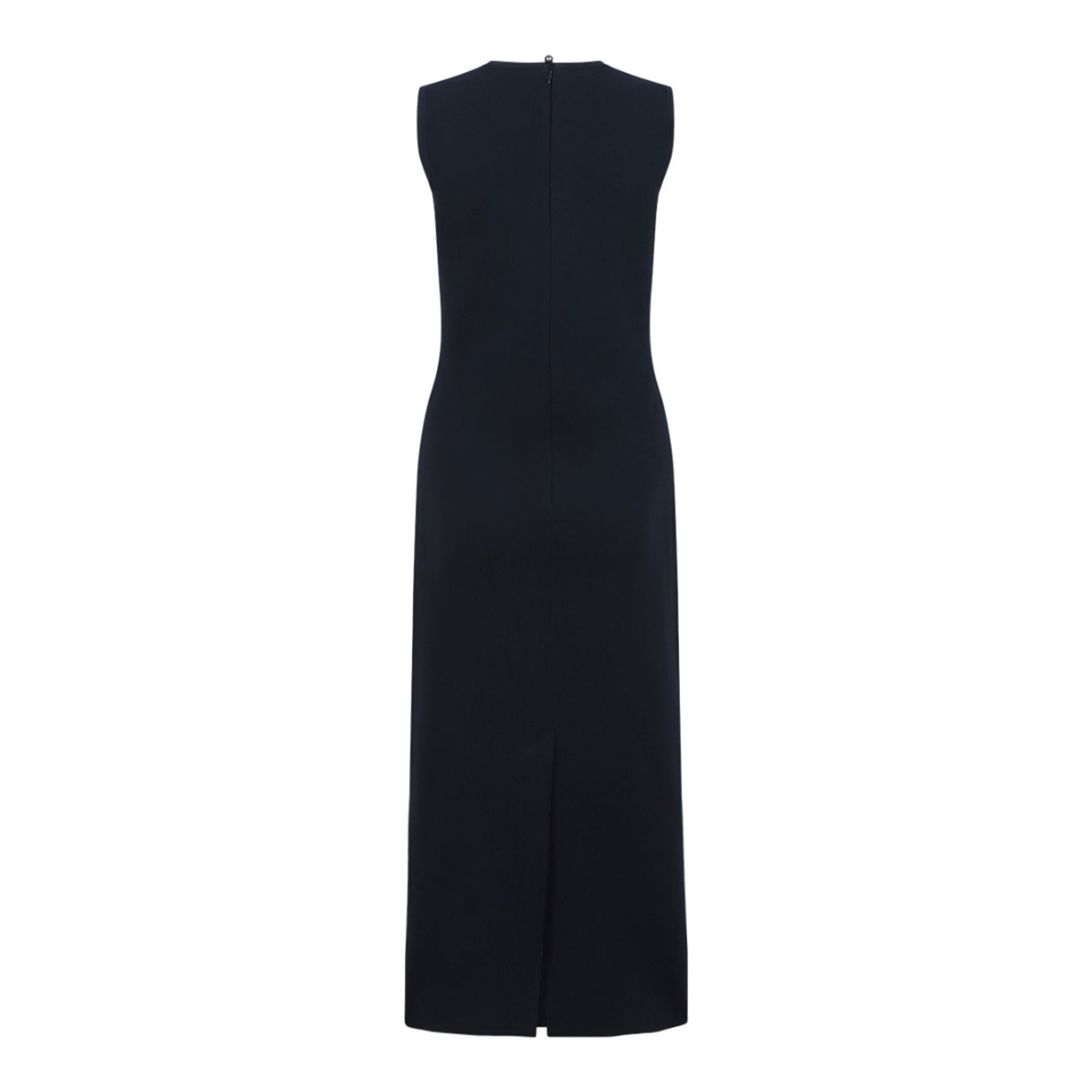 Navy Blue Long Sleeveless Dress