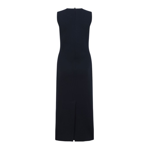 Navy Blue Long Sleeveless Dress
