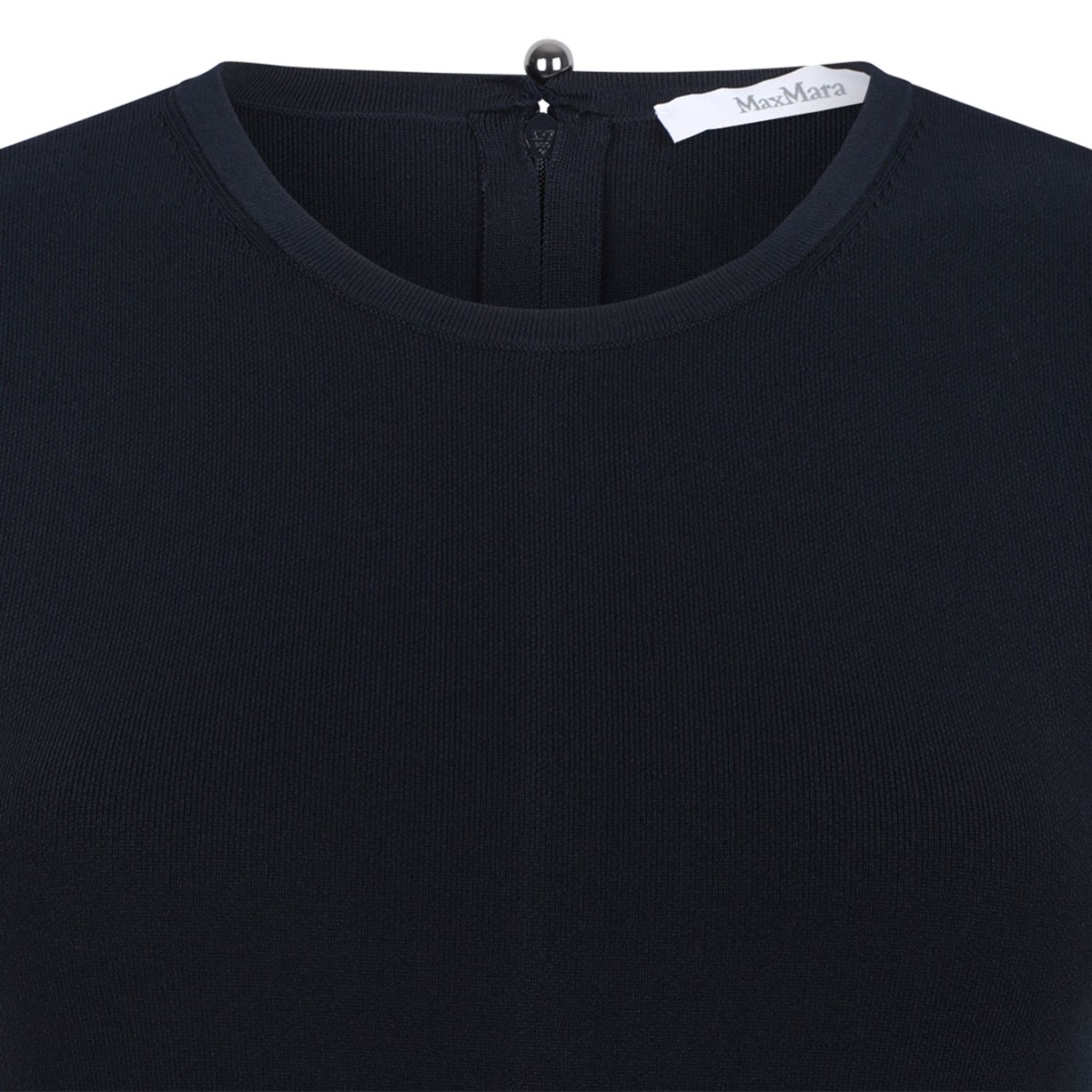 Navy Blue Long Sleeveless Dress