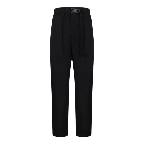 Black Stretched Low Crotch Trousers