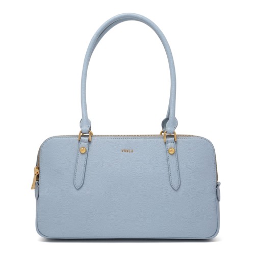 Dusty Blue Giulia Boston M Bag