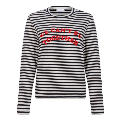 Striped Long-Sleeve T-Shirt In Cotton
