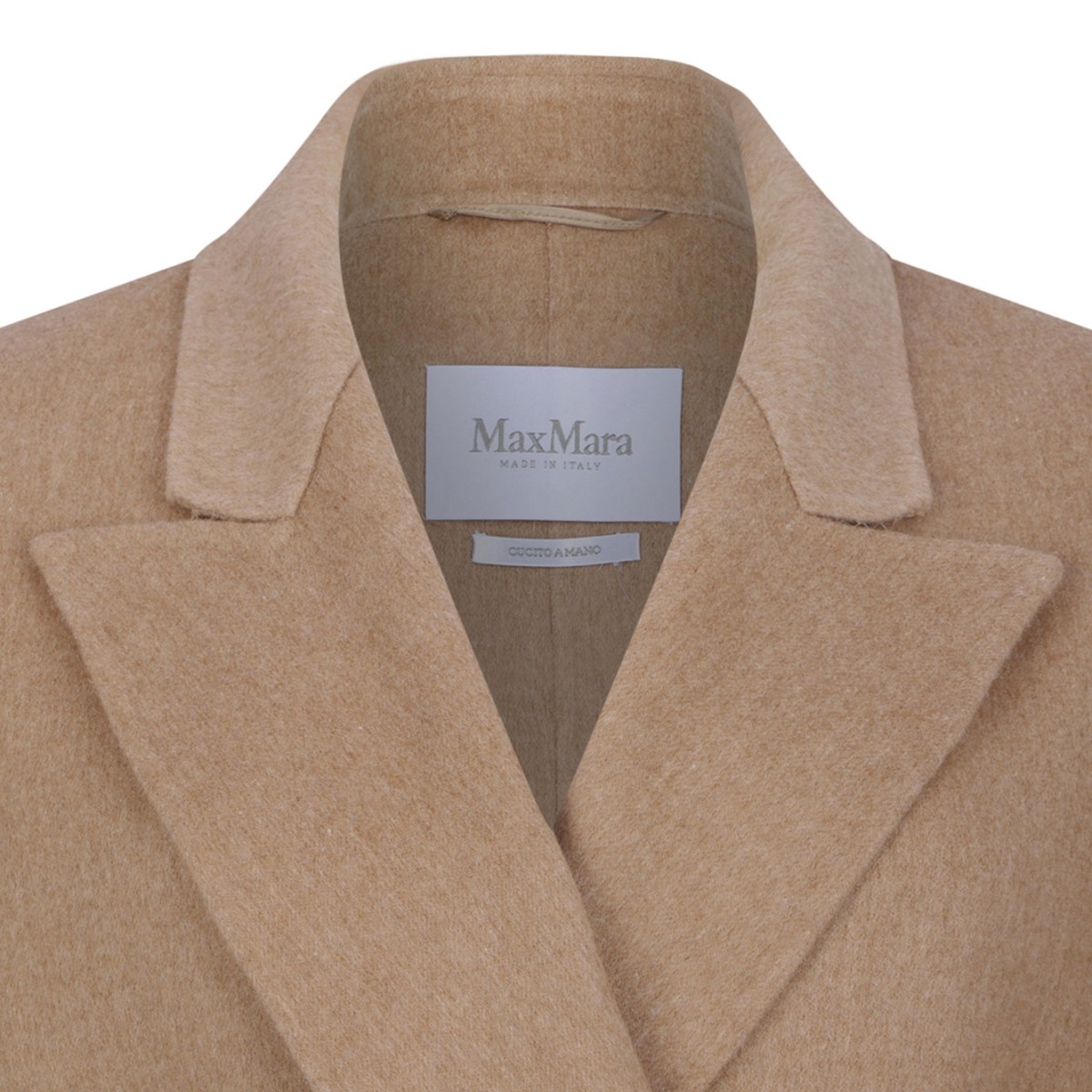 Belted Wool Coat In Camel