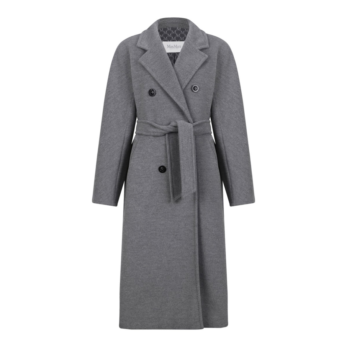 Light Grey Wool and Cashmere Coat