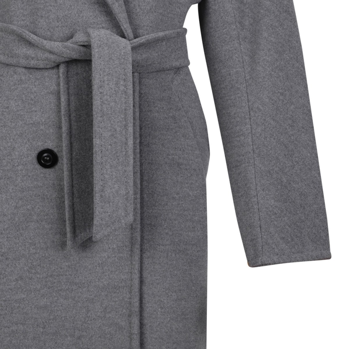 Light Grey Wool and Cashmere Coat