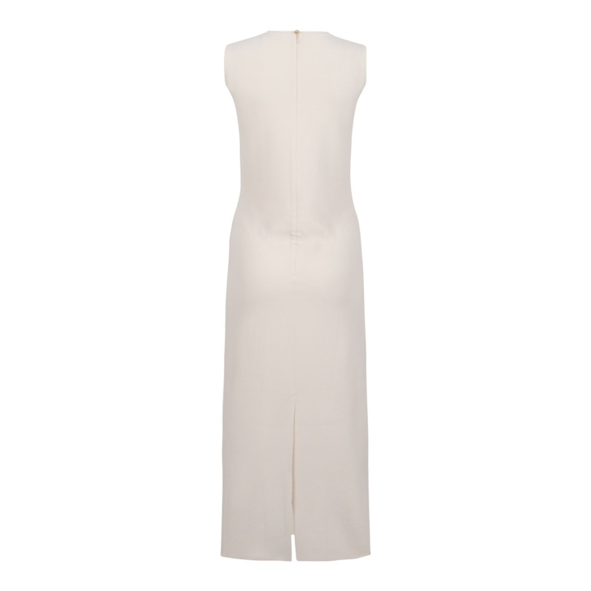 Ivory White Long Sleeveless Dress
