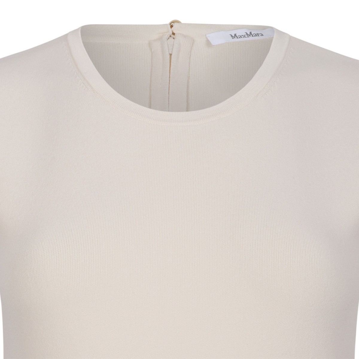 Ivory White Long Sleeveless Dress