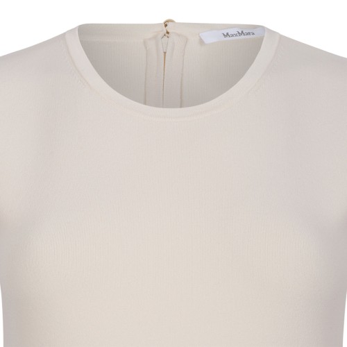 Ivory White Long Sleeveless Dress