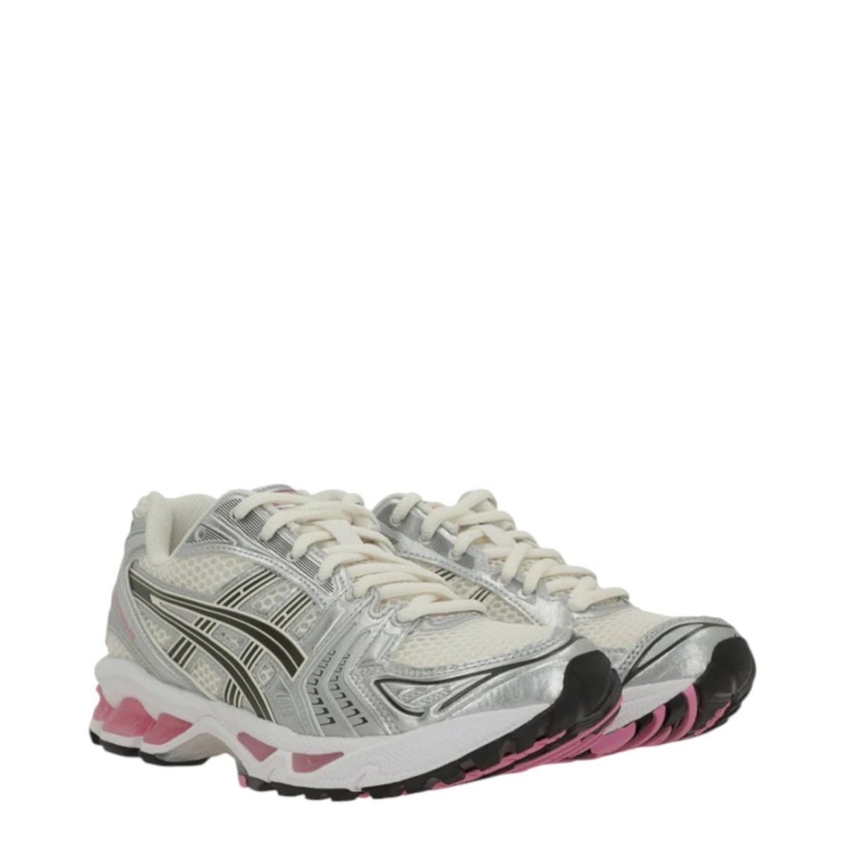 Cream and Pink Gel-Kayano 14 Sneakers