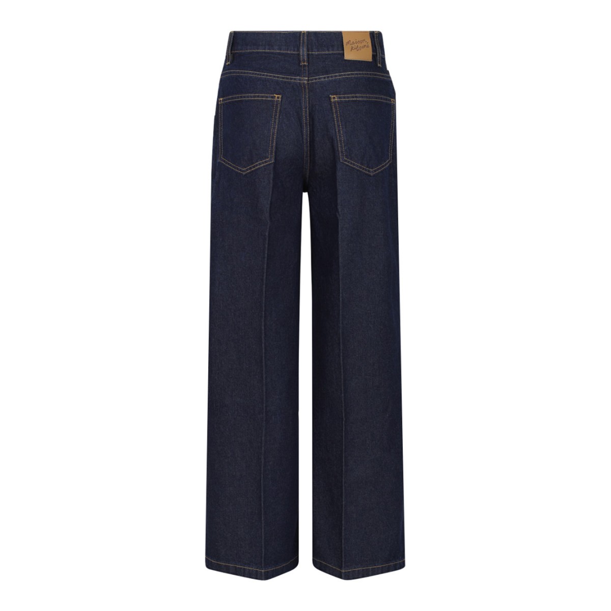 Dark Blue High Waisted Wide Leg Jeans