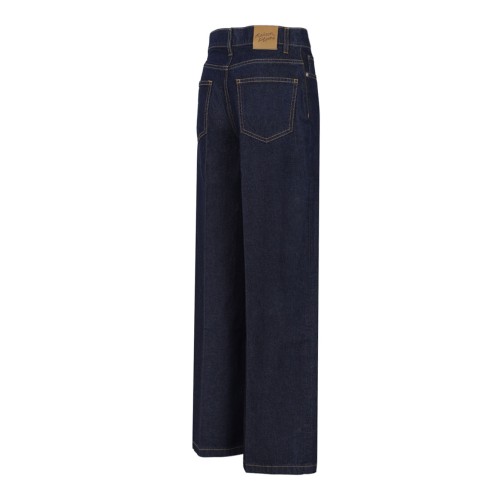 Dark Blue High Waisted Wide Leg Jeans