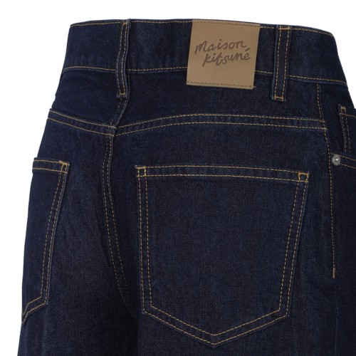 Dark Blue High Waisted Wide Leg Jeans