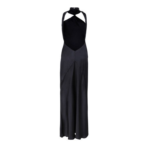 Black Satin Maxi Dress