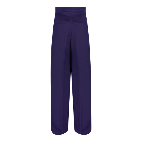 Dark Purple Oversized Low-Waisted Trousers