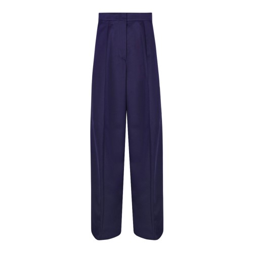 Dark Purple Oversized Low-Waisted Trousers