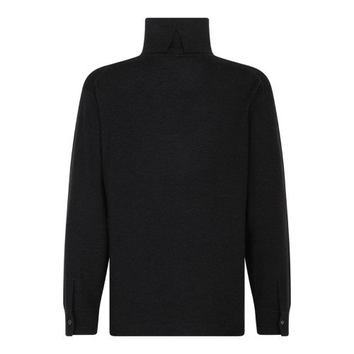 Brown High Neck Knitwear