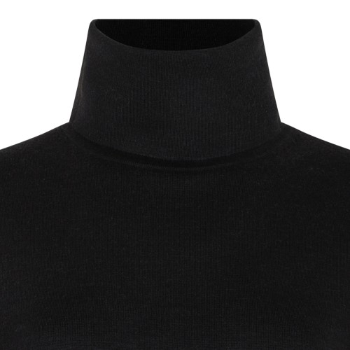 Brown High Neck Knitwear