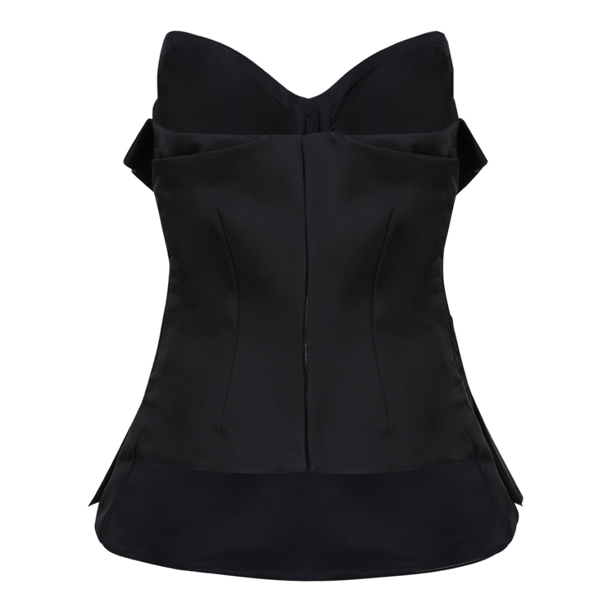 Black Strapless Corset Top